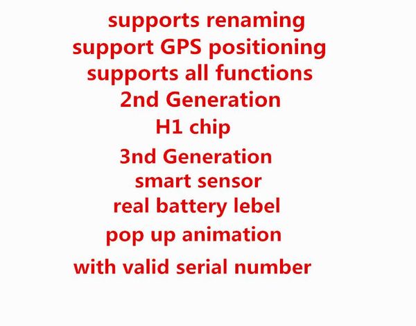 

gps rename ap2 ap3 wireless bluetooth earbuds air h1 ap3 chip wireless charging box optical in-ear detection 2nd 3nd headset