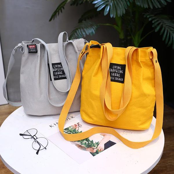 

shopping bags canvas bag single shoulder crossbody women girls female beach bolsos muje