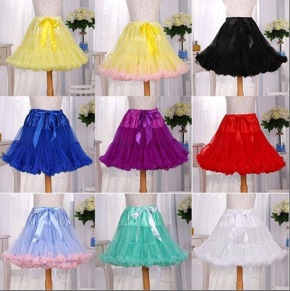 

new puff women mesh skirt party high waist faldas saia mini jupe femme pettiskirt dance tutu skirts tulle petticoat skirt, Black
