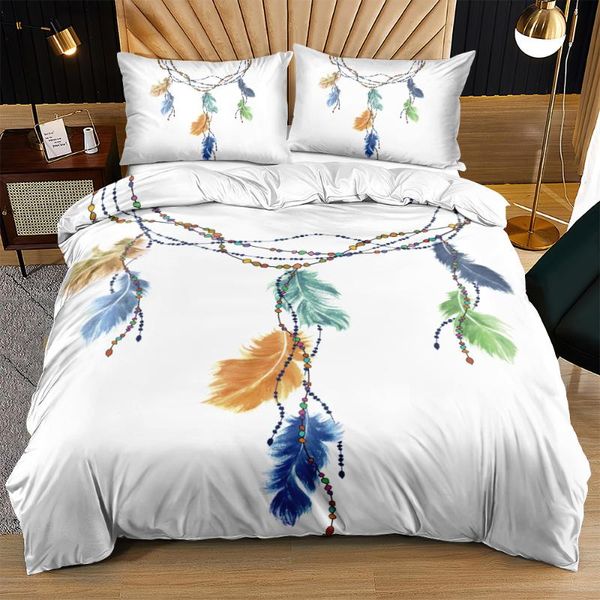

3d bed clothes pillow covers comforter covers sets quilt sets king  full twin size custom whitebohemian beddings