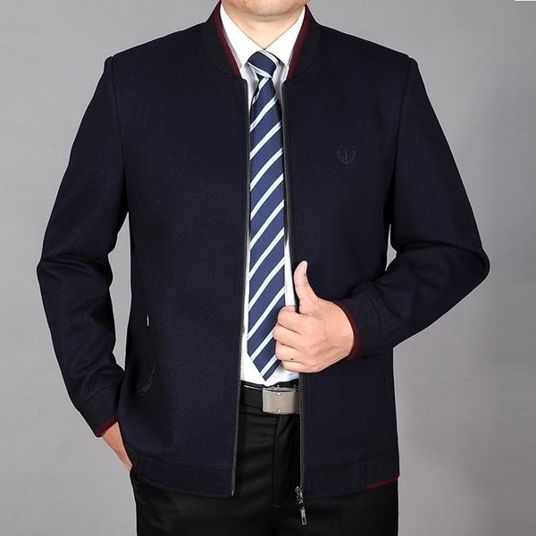 

men's jackets brand mens men baseball coat solid color casual jacket overcoat for male clothing big size, Black;brown