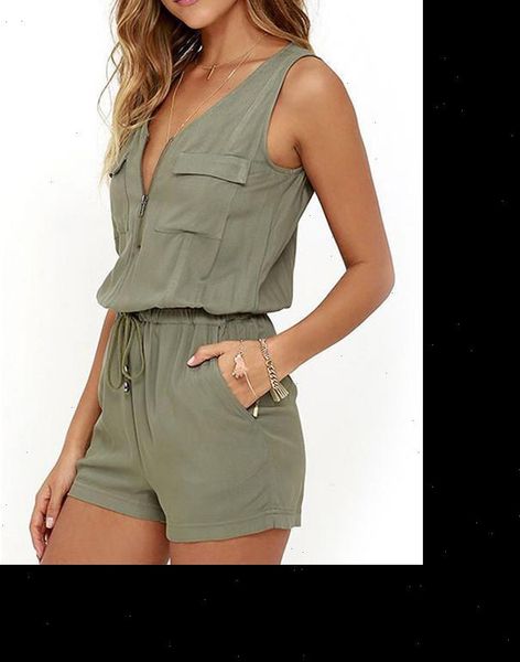 

dropship 1pc casual v neck sleeveless lace up short jumpsuits dropshipping women sleeveless jumpsuit casual loose trousers, Black;white