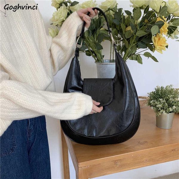 

evening bags ins vintage shoulder women underarm handbags retro office lady large capacity pu leather texture ulzzang leisure all-match