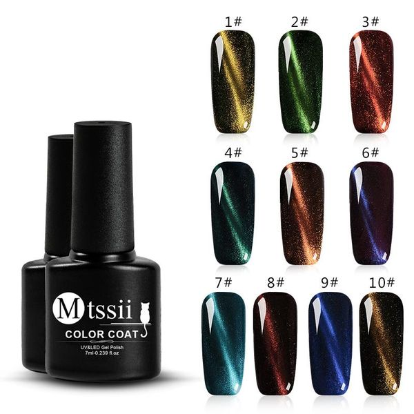 

nail gel mtssii 7ml 3d cat eye series magnetic polish art soak off uv led vernish semi permanant lacuqer charms, Red;pink