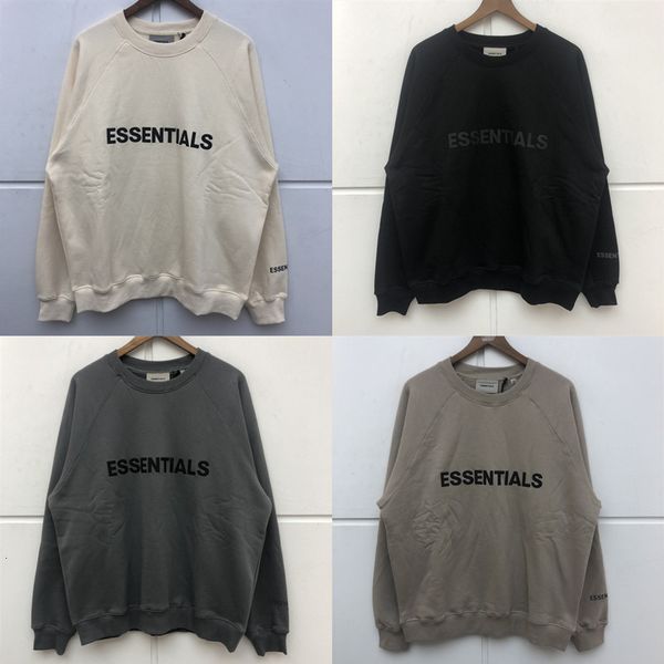 

2021 new fw fog sweatshirts men women 1:1 oose essentials crewneck 5k0f, Black