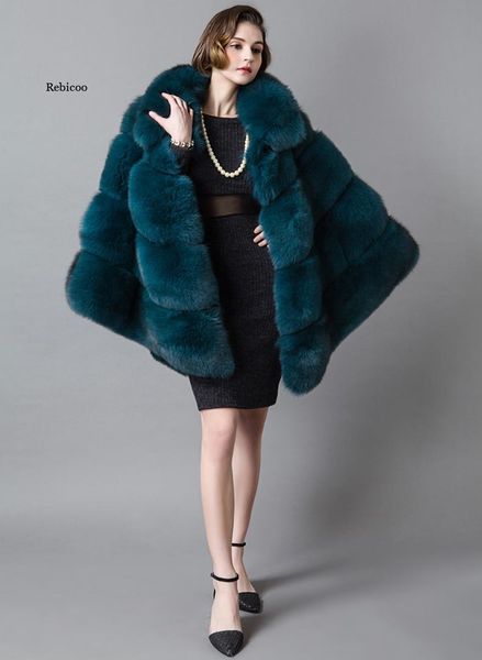 

women's fur & faux elegant v lapel rex coat cape winter women big long shawl full trim cashmere cloak overcoat parka, Black