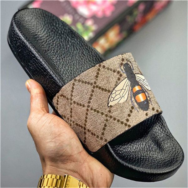 

new men women sandals shoes slippers pearl snake print slide 2021 fashion summer wide flat lady sandals slipper 35-45 ergerg, Black
