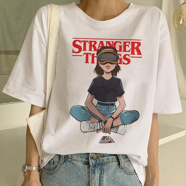 

stranger things season 3 men mens upside down eleven female graphic grunge femme tee shirts funny clothing, White;black