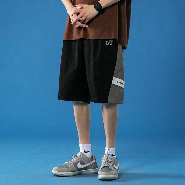 

men's shorts summer fashion versatile youth junior high school students leisure personality handsome loose coo, White;black