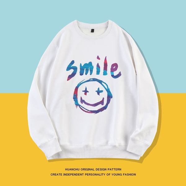 

tiktok, smiley face, cartoon, round neck, sweater, red, jill, women, and winter couples dress up., Black