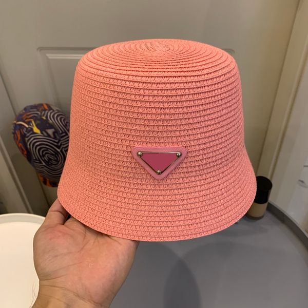 

2022 designers summer bucket hats knitting thin breathabl beach uv protection flat sunscreen luxurys fisherman hat 4 colors good, Blue;gray