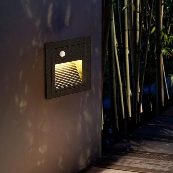 

sensor light outdoor lighting recessed corner wall lamp footlight Ã©clairage extÃ©rieur garden balcony stair step deck lights ip65