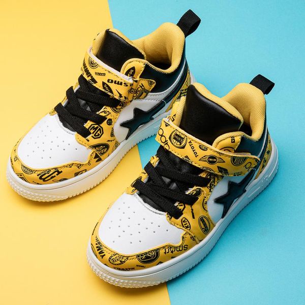 

athletic & outdoor children's shoes 2021 spring fashion boys girls running sport shoe breathable non-slip soft bottom kids casual, Black