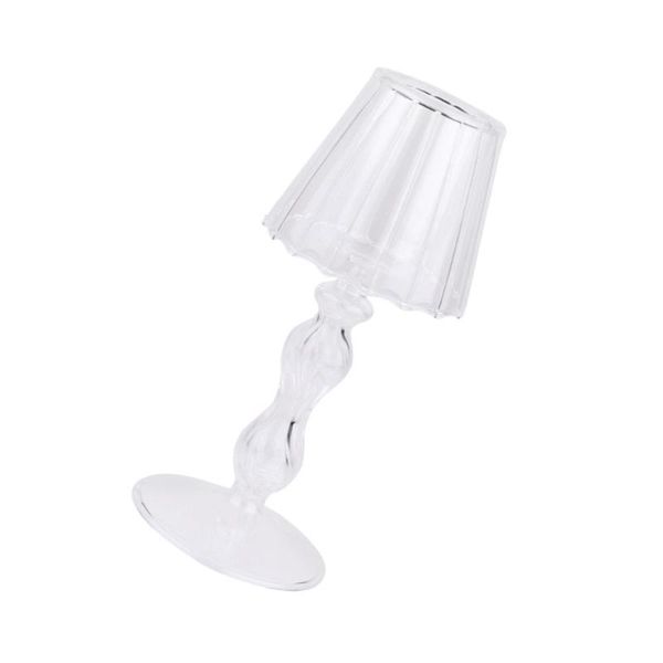 

1pc glass candlestick creative decorative fashionable candle holders crafts decor glass candlestick for room wedding
