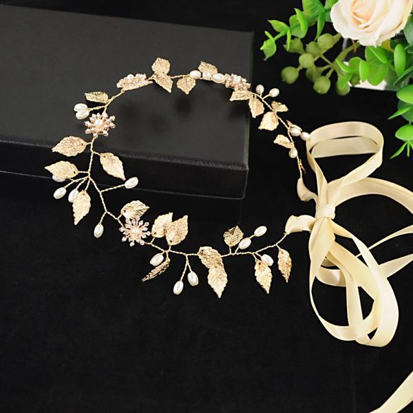 

wedding sashes 100% handmade gorgeous golden leaves belt alloy flower bridal beaded belts bride pearl prom dress sash, White