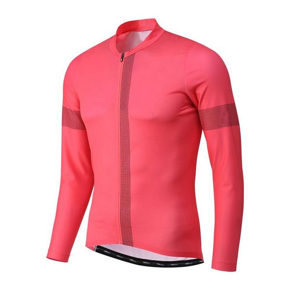 

racing jackets cycling jersey men's bike shirt long sleeve breathable 100% polyester pink maillot mtb mountain bicycle clothing, Black;red