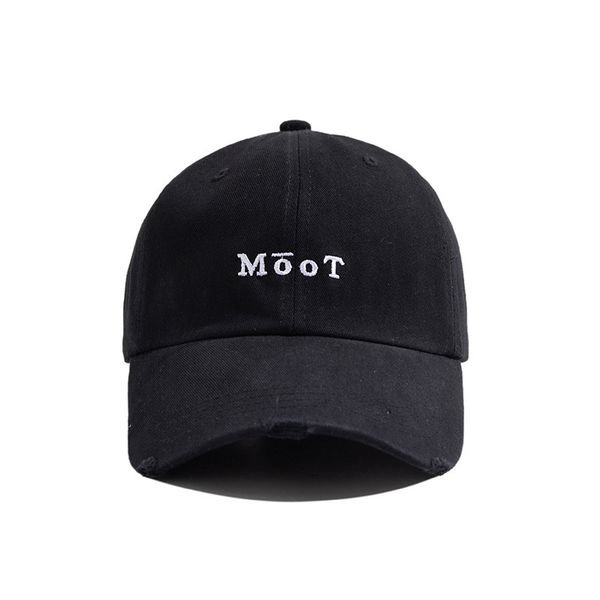 

cap girl spring autumn usa soft lovers simple letter hole sun shading baseball cap men's fashion, Black;white