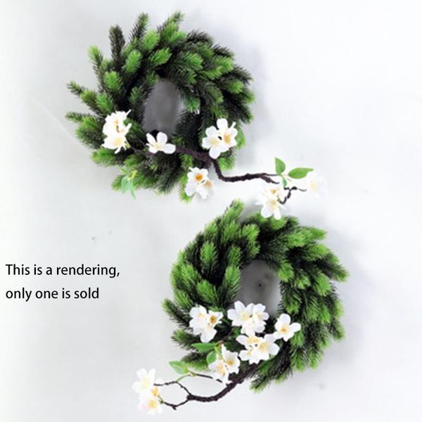 

christmas wreaths fake flowers plastic grass pine garland decoration for home shop l showcase