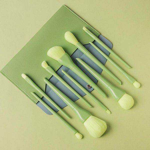 

eyelash curler 10pcs makeup brushes sets powder foundation blusher eyeshadow brush candy green pink blue sliver cosmetic colorful make up