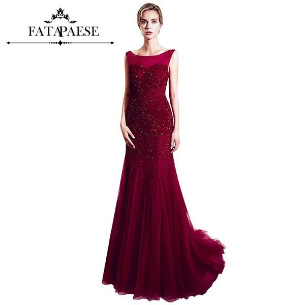 

party dresses burgundy crystal beaded mermaid evening with backless design floor length tulle formal dress for women long, White;black