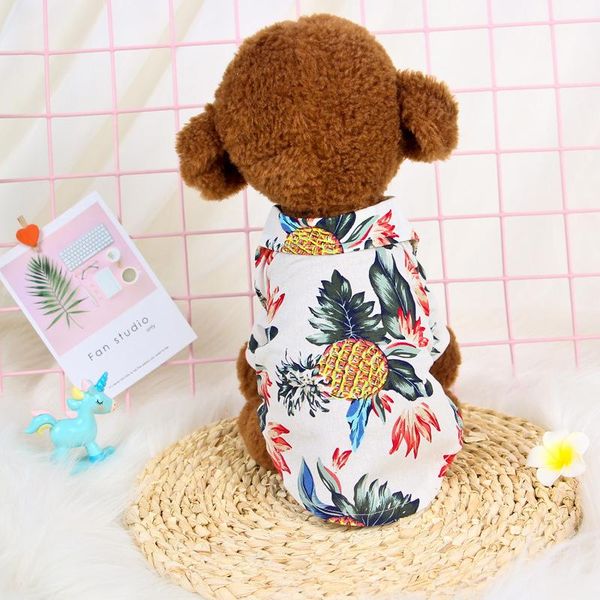 

dog apparel multicolor clothes pets pet's supplies pet cotton hawaiian style all size fashion cool vest