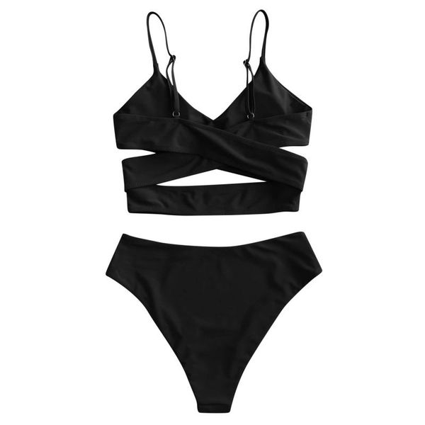 

women's bikini high waisted tummy control two piece swimsuit swimwear tankini