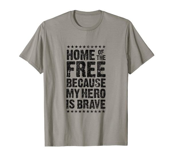 

home of the because of the brave, veterans police t-shirt, White;black