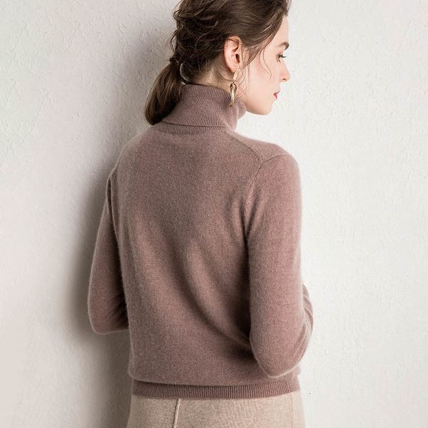 

women's 100% 2021 turtleneck knit pullover fashion colors soft yarn basic pure cashmere jumper trend brand sw fk0w, White;black