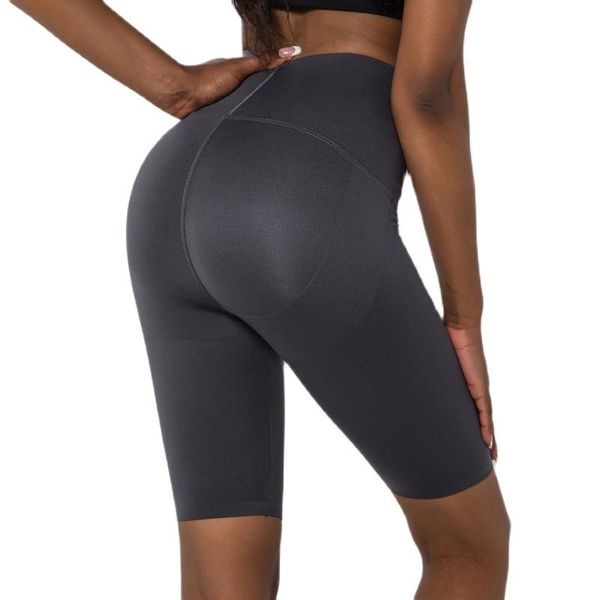 

women's shorts european and american classic solid color five-point tight yoga clothes sports running fitness pants women, White;black