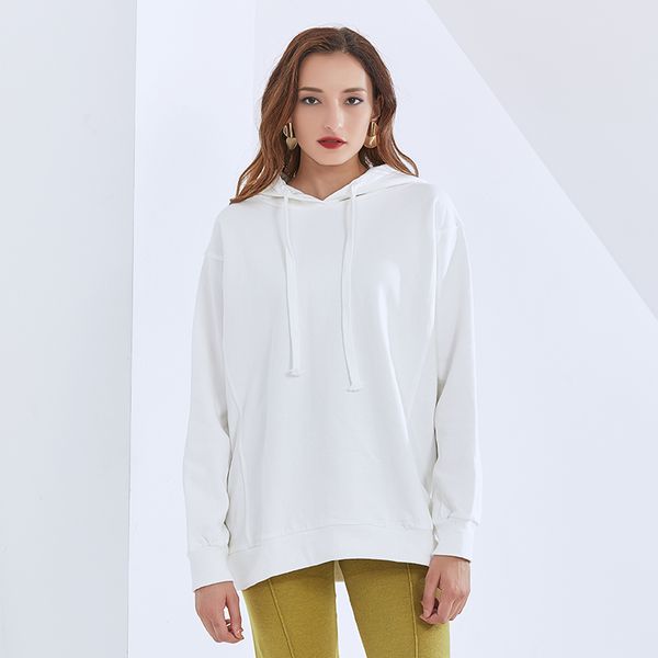 

oversized sweatshirt for women hooded collar long sleeve lace up korean white sweatshirts female 2021 new clothing, Black