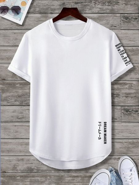 

men slogan graphic tee a5ea#, White;black