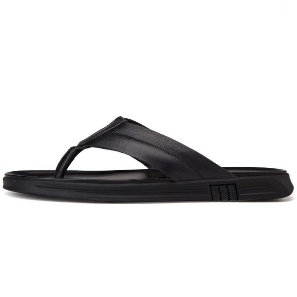 

slippers sole slippers-men hombres sandals bedroom casa mens non flip summer house slipers slipper andar flops hombre fashion leather de, Black
