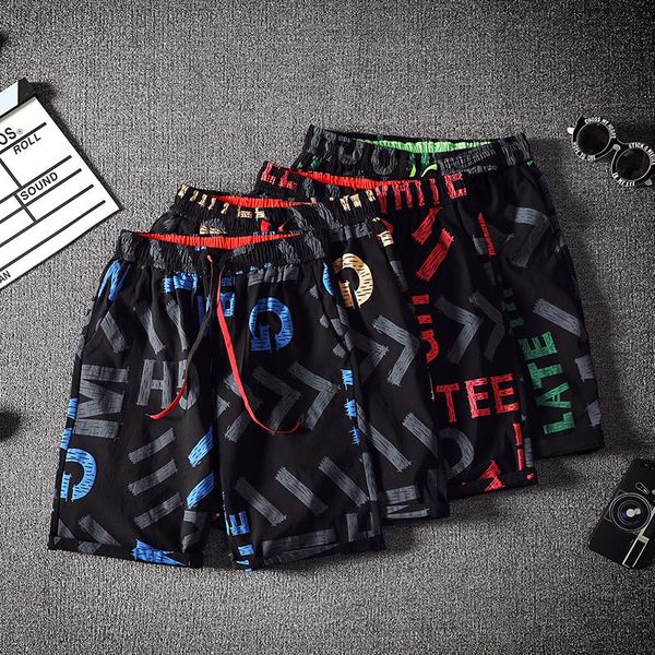 

casual shorts men 2021 summer trousers male camouflage fashion flowers print straight short beach mens shorts big size m-5xl, White;black