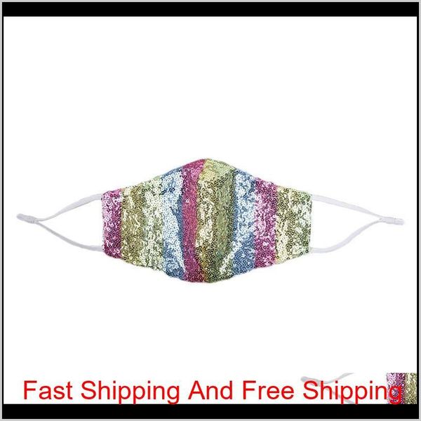 

sequin face mask double layer summer breathable sunscreen masks fashion woman washable reusable de qyltbj bdetoys