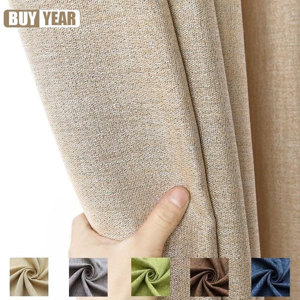 

curtain & drapes 85% shading rate blackout curtains for living room custom solid color thick modern bedroom fabric cortinas
