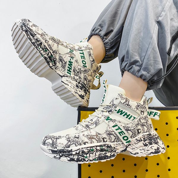 

mens womens running shoes black white blue green gray -50 graffiti comfortable breathable fashion trainers sports sneakers outdoor size 39-4