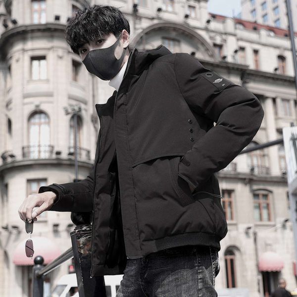 

men's winter coat men's cotton padded jacket new cotton padded jacket, Black