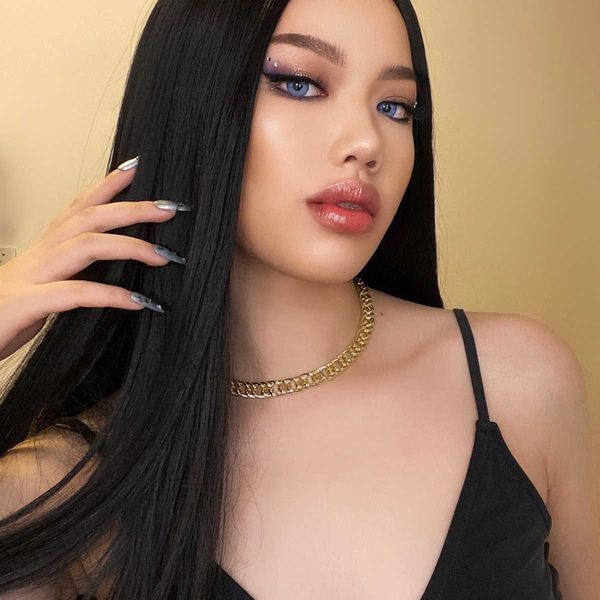 

hip hop punk aluminum single layer tassel necklace for women, Silver