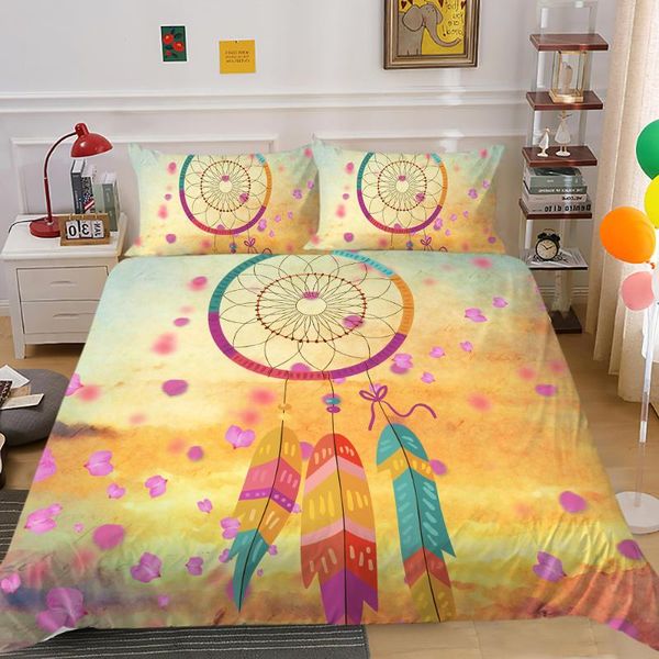 

bedding sets 3d set king duvet cover dreamcatcher design soft breathable boys girls modern home bed room decorations