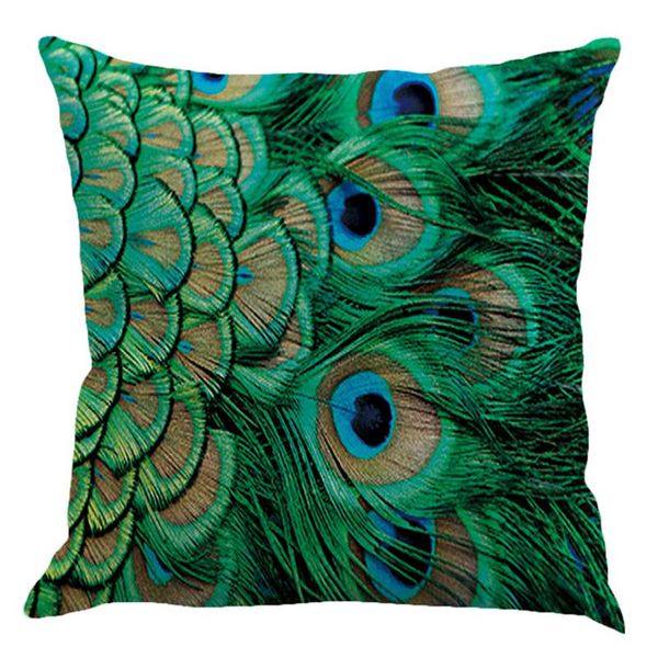 

pillow case decoration watercolor tree linen blend throw living room sofa cushion cover dark green