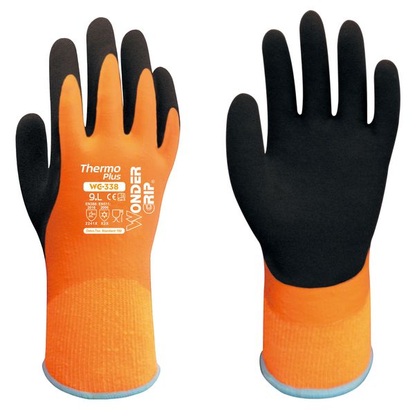 

thermo plus coldproof waterproof latex safety work warm winter gloves