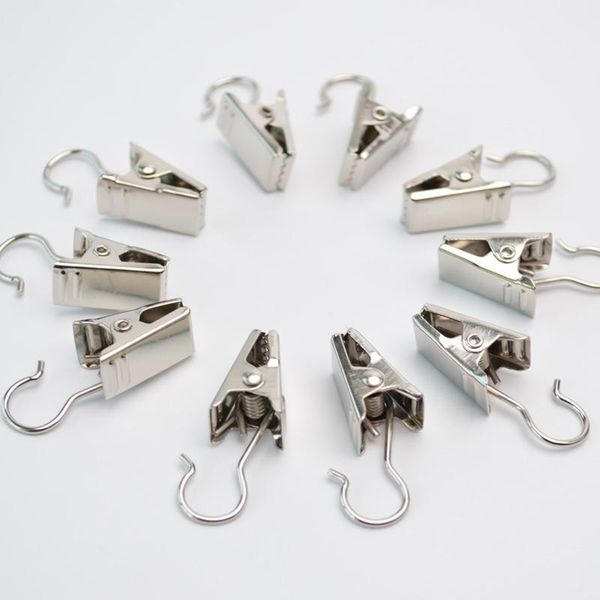 

10 pcs black golden accessories window plating sturdy curtain rings clamps hook clips shower curtains durable