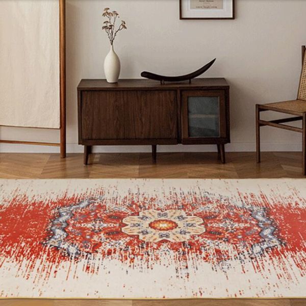 

carpets persian style large area rug american ins abstract flower art for living room bedroom anti-slip floor mat kitchen tapete