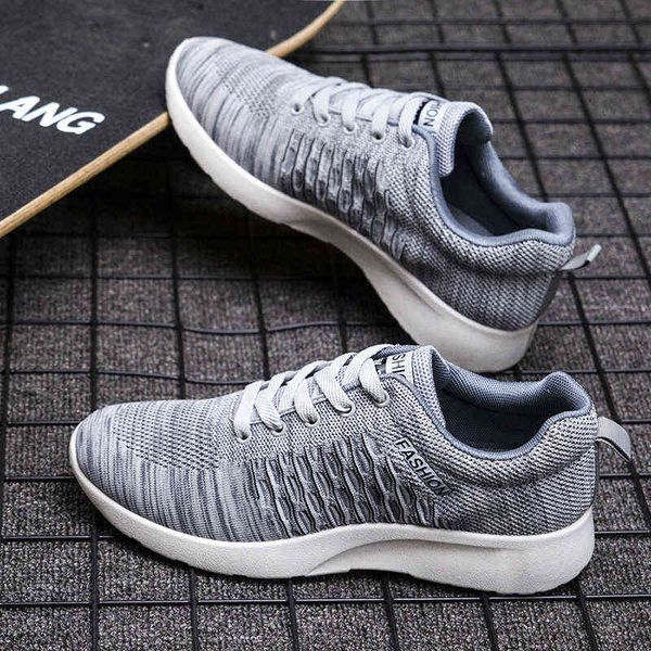 

2021 shoes men's trendy fashion casual autumn and winter versatile breathable flying woven running, Black
