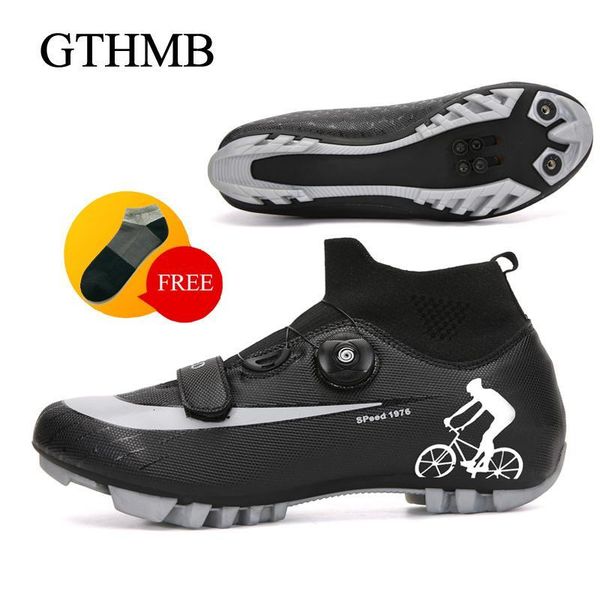 

cycling shoes men's self-locking mountain shoes bisiklet ayakkabl outdoor new riding couple protector zapatillas ciclismo, Black