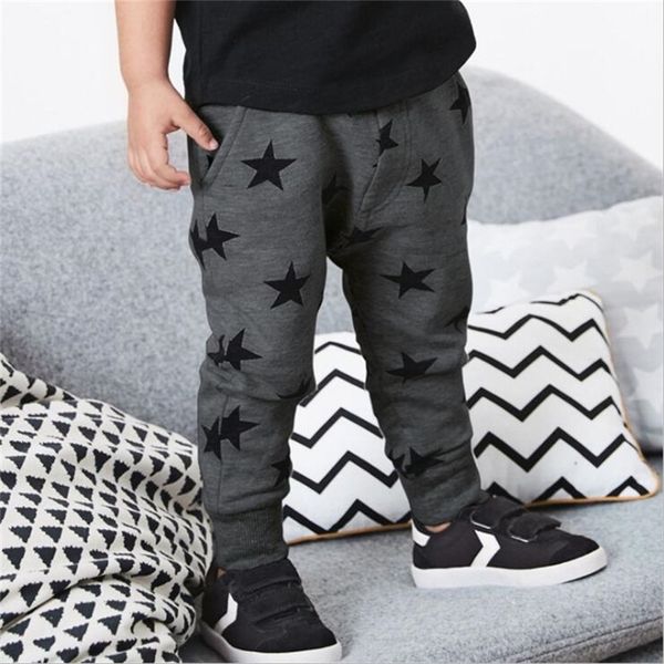 Jungen Kinder Warme Kleidung Jogginghose Winter Baumwolle Cartoon Sterne Drucken Nette Hosen für Jungen Kleidung Baby Kinder Jungen Hosen 210306