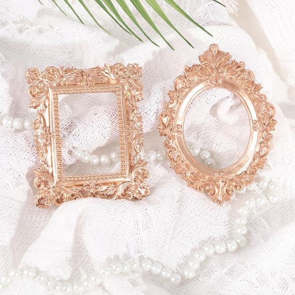 

frames pography backdrop props golden vintage po frame life shoot studio decoration for jewelry ring necklace earrings fotografia