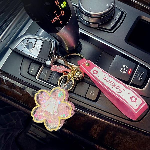 

keychains product car keychain cute girl acrylic into the oil series key chain trend bag pendant, Silver
