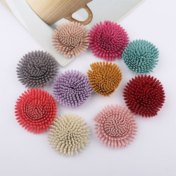 

dress accessories 5cm microfiber flower accessories diy handmade head decoration brooch, Black;red