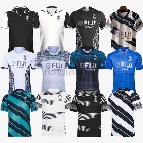

2021 2022 fiji rugby league jersey world cup sevens sweater hero vintage souvenir edition vest children set training wear t shirt polo mens, Black;gray